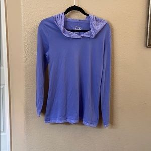 Long sleeve hooded tee-shirt